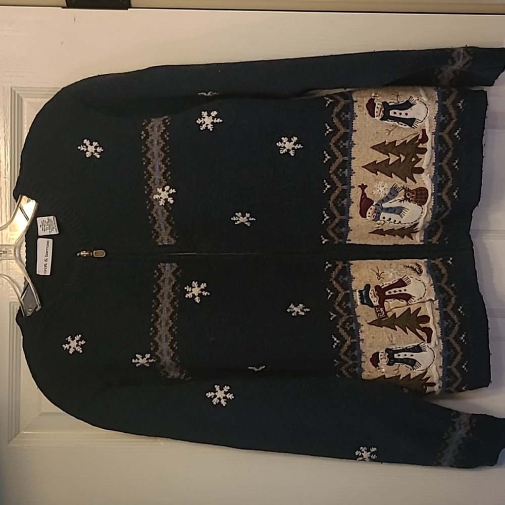 Croft & Barrow Navy Blue Cardigan Sweater, size Medium